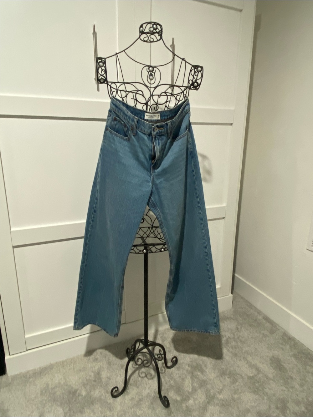 Abercrombie & Fitch Light Blue Wide Leg Jeans